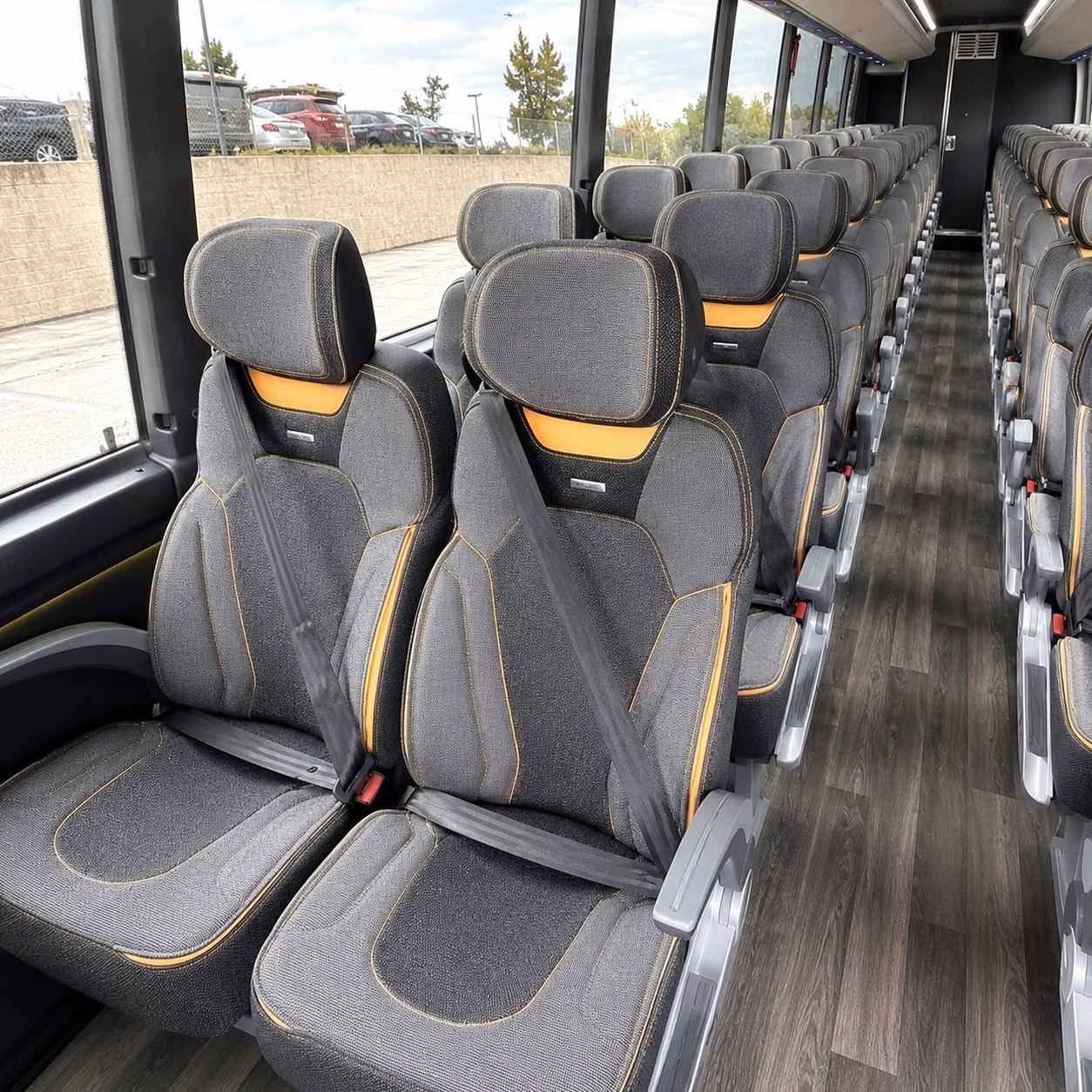 tacoma charter bus rental interior